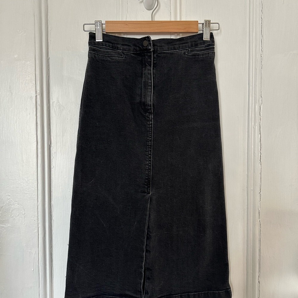 Wilfred Free Denim Midi Skirt